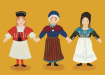 Postkarte Trachtenmädchen